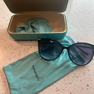 Black & Tiffany Blue Sunglasses. Gently used (worn twice).